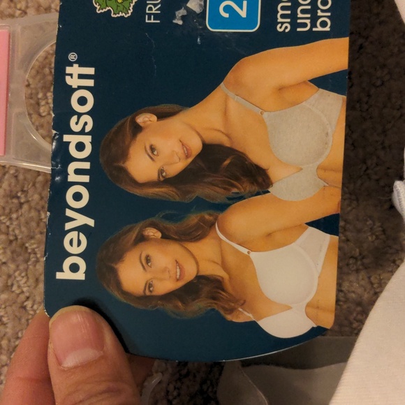 FRUIT OF THE LOOM 2 pack Grey and White Lightly Lined Full Coverage Bras NWT - Picture 2 of 8